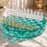 A resin chess set